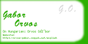 gabor orvos business card